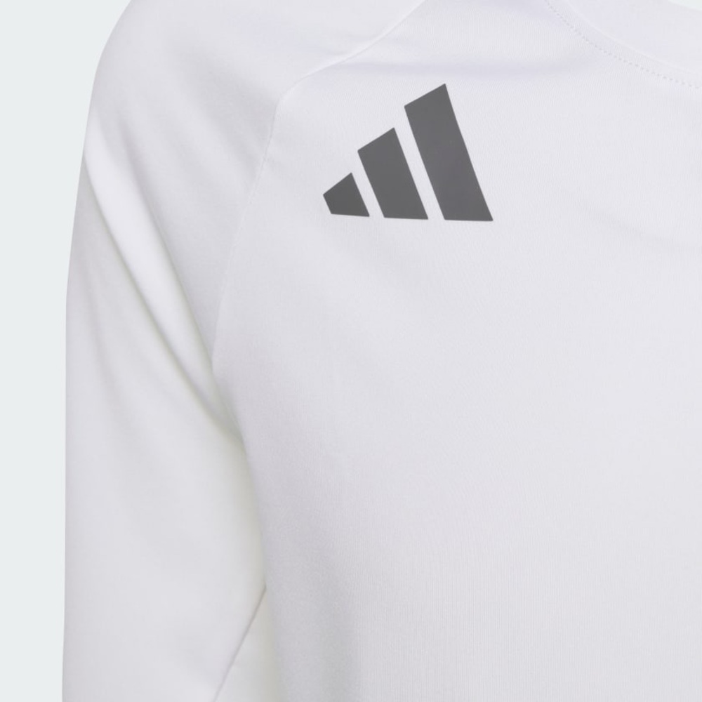 Adidas White and Black Long Sleeve Top